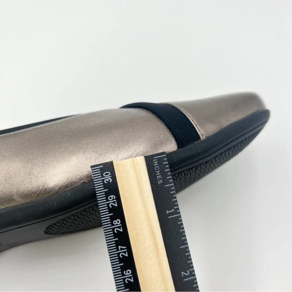 Clarks Womens Size‎ 11 Un Darcey Ease Pebble Metallic Leather Ballet Flats Shoes